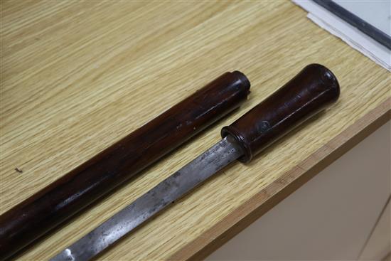 A rosewood swordstick length 97cm